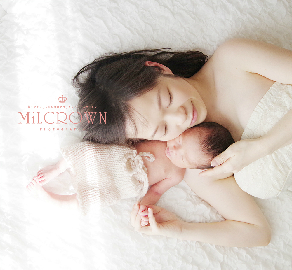 ニューボーンフォト　家族写真　MiLCROWN newbornphoto